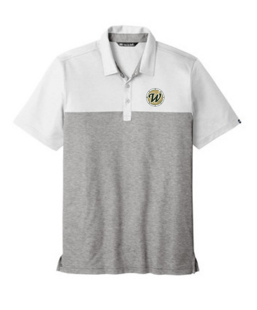 Men's Wht/Gray Block POLO