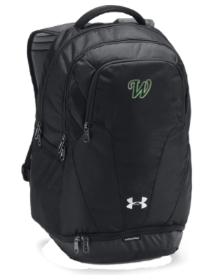 UA Backpack W Logo - Metallic Silver Hustle 6.0