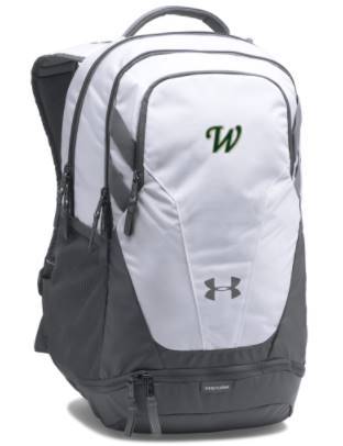 UA Backpack W Logo - Metallic Silver Hustle 6.0