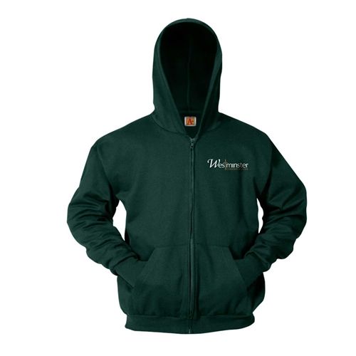 6247 - School Uniform - Full Zip Hoodie - Unisex - Green