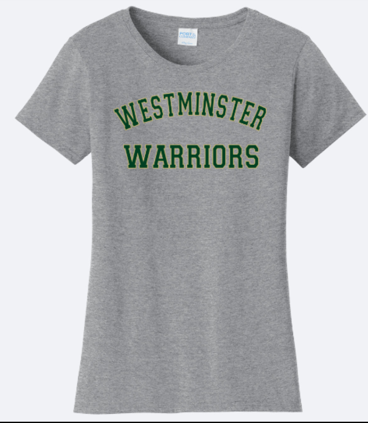T-Shirt - Port & Company - Ladies - Westminster Warriors - Gray