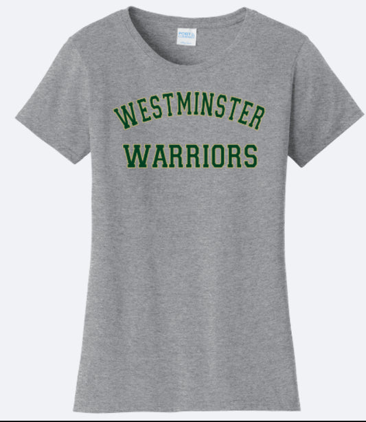 T-Shirt - Port & Company - Ladies - Westminster Warriors - Gray